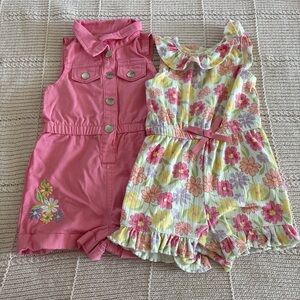 Nannette Pink and Floral Kids Matching Set